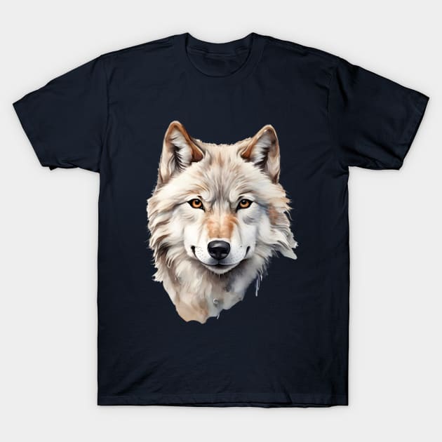 watercolor wolf face T-Shirt by UniqueMe